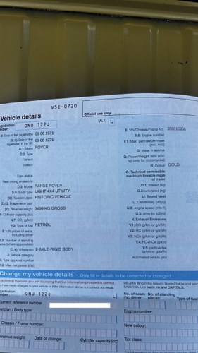1971 Range Rover 3.5 V8 2-Door 'Suffix A' till salu (bild 330 av 330)