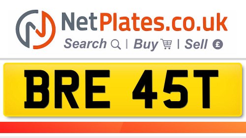 Private Registration BRE 45T - For Sale Till salu