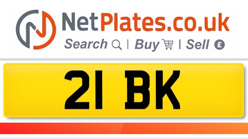 Private Registration 21 BK - For Sale À venda