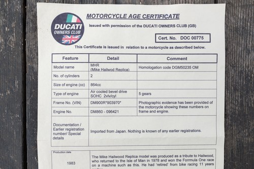 1983 Ducati MHR 900 - 9,573 Kilometres à vendre (picture 166 of 166)