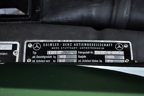1960 Mercedes-Benz 220SE "Ponton" Sunroof Coupe 2,2L zum Verkauf (Bild 151 von 161)