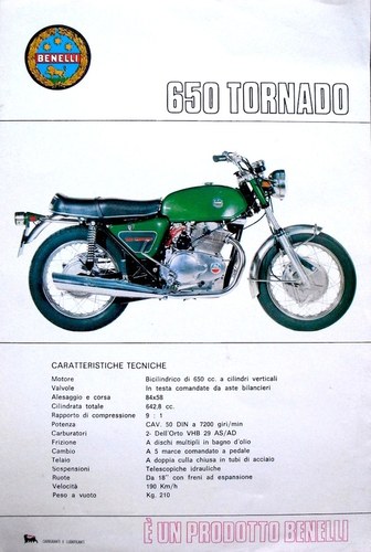 1971 Benelli Tornado 650 Te koop (foto 87 van 95)