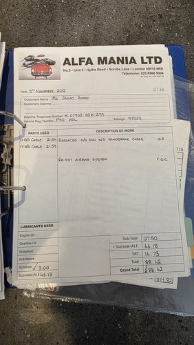2002 Alfa Romeo 156 GTA Sportwagon Manual In vendita (immagine 136 di 176)