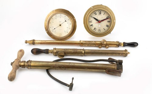 A "THE DUNLOP NO.1" BRASS STIRRUP PUMP For Sale by Auction
