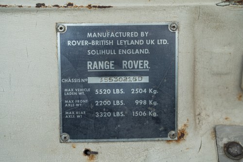 1977 Range Rover Suffix D - 3.9 V8 à vendre (picture 119 of 169)