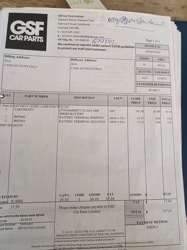 1984 Ford Capri 2.8i Manual For Sale (picture 77 of 77)