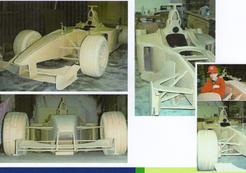 2001 Formula One Wooden Race Car Display Piece à vendre (picture 136 of 139)