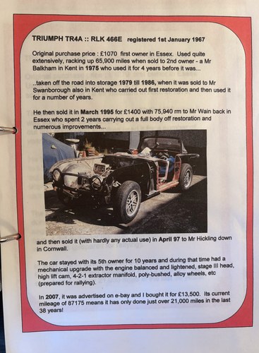1967 Triumph TR4A IRS ‘Surrey Top’ RHD à vendre (picture 104 of 117)