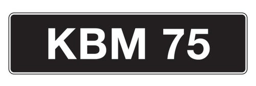 'KBM 75' - UK VEHICLE REGISTRATION NUMBER, Zu verkaufen durch Auktion