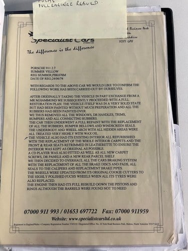 1974 Porsche 911 2.7 Targa Te koop (foto 82 van 90)