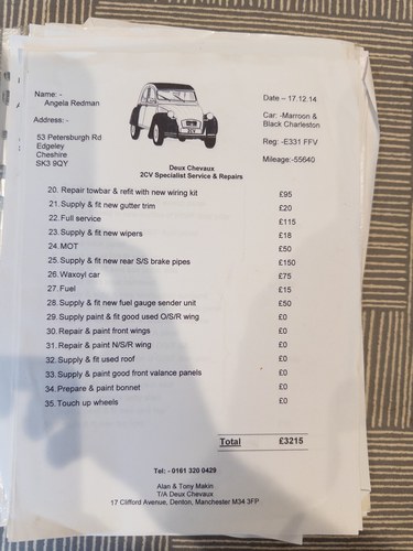 1987 Citroën Charleston 2CV6 For Sale (picture 293 of 296)