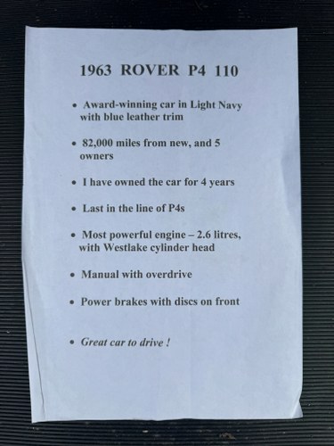 1963 Rover 110 zum Verkauf (Bild 169 von 177)