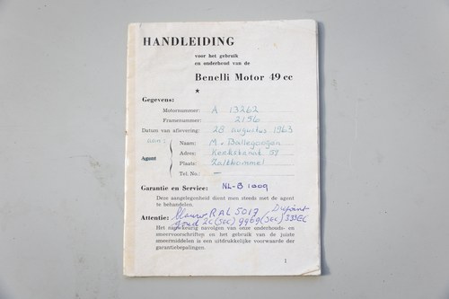 1963 Benelli Sprintmaster Te koop (foto 178 van 182)