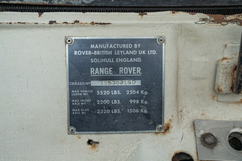 1977 Range Rover Suffix D - 3.9 V8 zum Verkauf (Bild 118 von 169)
