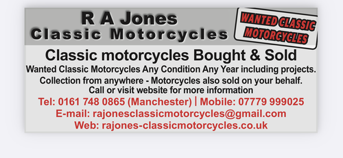 1955 Classic Motorcycles Wanted & For Sale Parts Supplied À venda