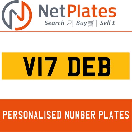 V17 DEB Private Number Plate On DVLA Retention Ready To Go In vendita