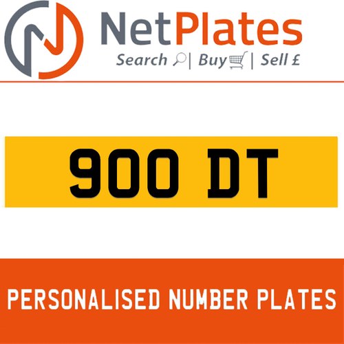 900 DT Private Number Plate On DVLA Retention Ready To Go In vendita