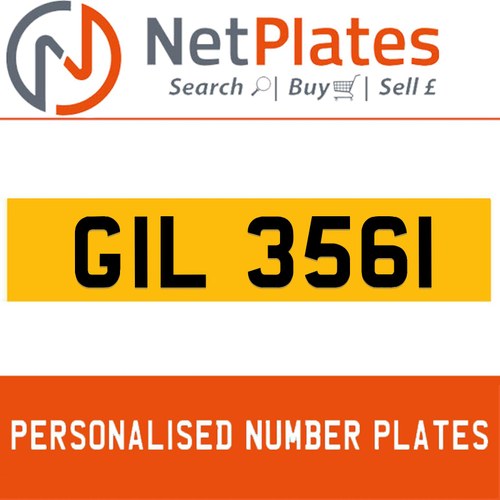 GIL 3561 Private Number Plate On DVLA Retention Ready To Go For Sale