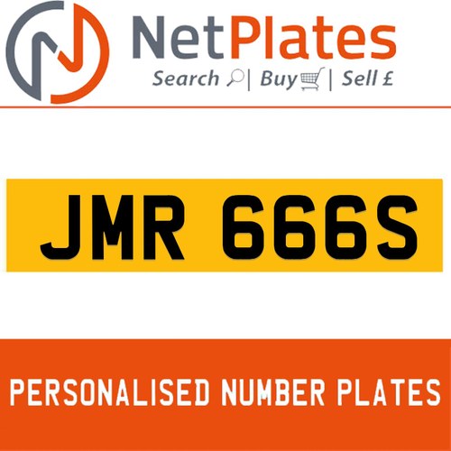 JMR 666S Private Number Plate On DVLA Retention Ready To Go In vendita