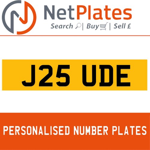 J25 UDE Private Number Plate On DVLA Retention Ready To Go In vendita