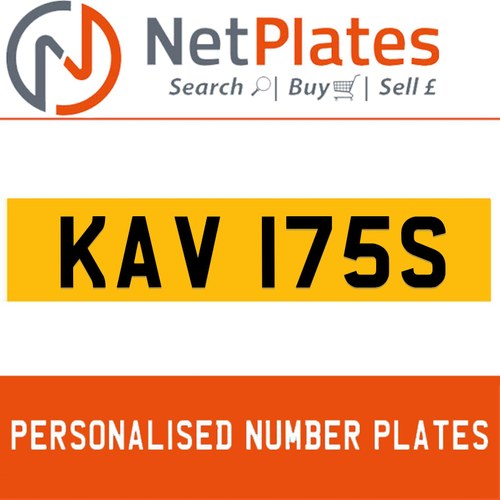 KAV 175S Private Number Plate On DVLA Retention Ready To Go In vendita
