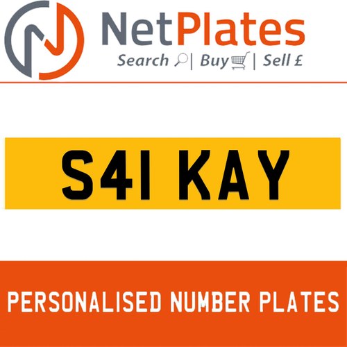 S41 KAY Private Number Plate On DVLA Retention Ready To Go For Sale