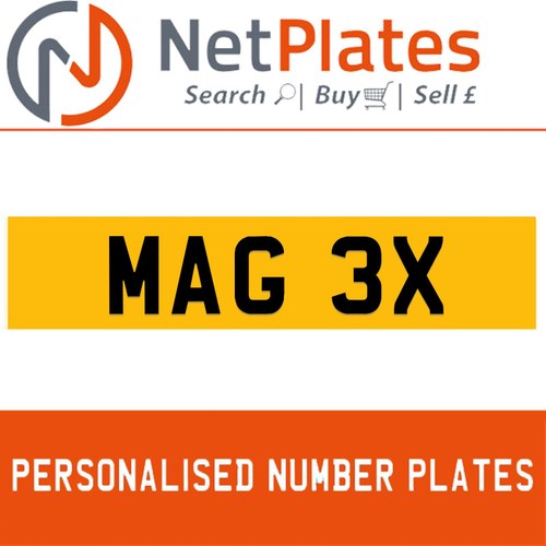 MAG 3X Private Number Plate On DVLA Retention Ready To Go In vendita