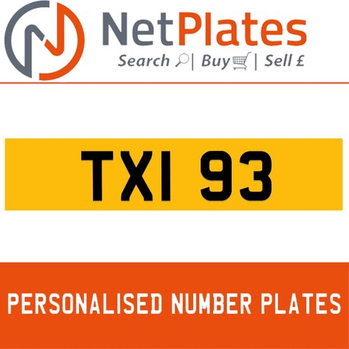 TXI 93 Private Number Plate On DVLA Retention Ready To Go In vendita