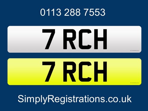 7 RCH - Private Number Plate SOLD