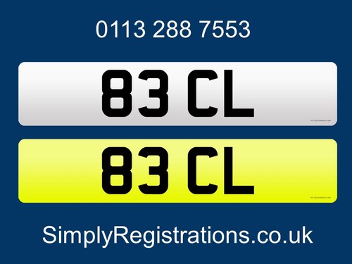 83 CL - Private number plate VENDUTO