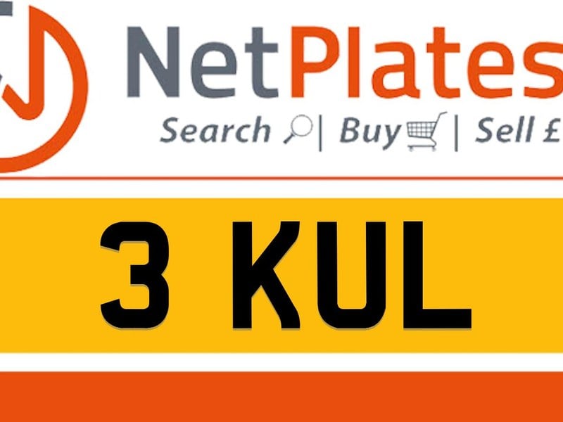 3 KUL Private Number Plate On DVLA Retention Ready To Go