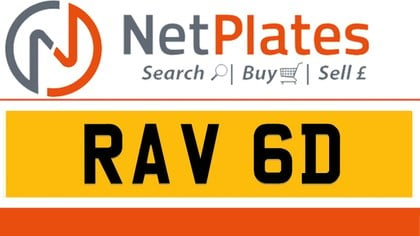 RAV 6D RAVED Private Number Plate On DVLA Retention Ready