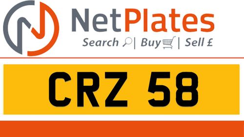 Picture of CRZ 58 Private Number Plate On DVLA Retention Ready To Go - For Sale