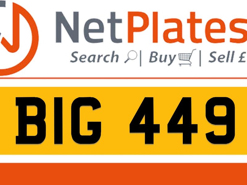 BIG 449 Private Number Plate On DVLA Retention Ready To Go