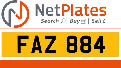 FAZ 884 Private Number Plate On DVLA Retention Ready To Go