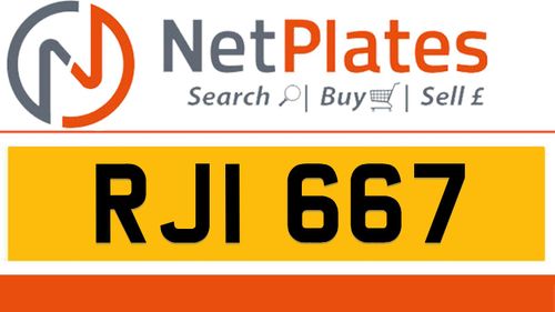 Picture of RJI 667 Private Number Plate On DVLA Retention Ready To Go - For Sale