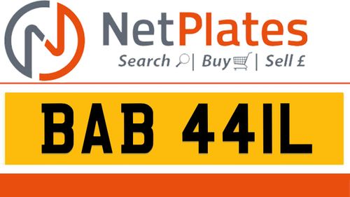 Picture of BAB 441L Private Number Plate On DVLA Retention Ready To Go - For Sale