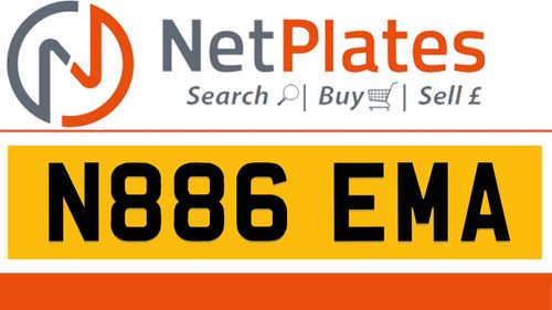 Picture of N886 EMA Private Number Plate On DVLA Retention Ready To Go - For Sale