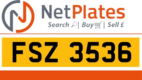 FSZ 3536 Private Number Plate On DVLA Retention Ready To Go In vendita