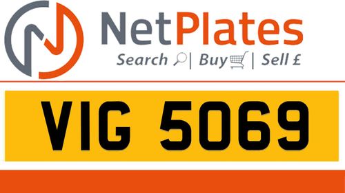 Picture of VIG 5069 Private Number Plate On DVLA Retention Ready To Go - For Sale