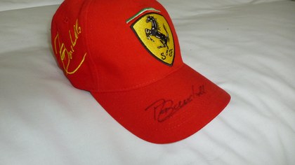 Ferrari Hat Signed By Rubens Barrichello