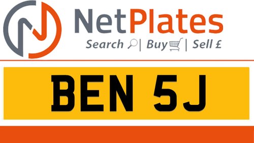 BEN 5J Private Number Plate On DVLA Retention Ready To Go For Sale
