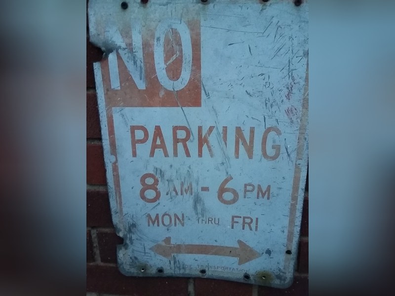 Original enamel no parking sign £25