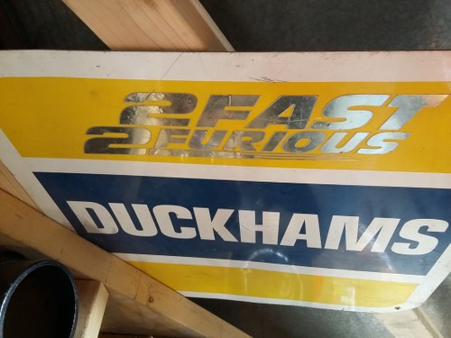 Duckhams alloy sign approx 2ft sq £80 SOLD