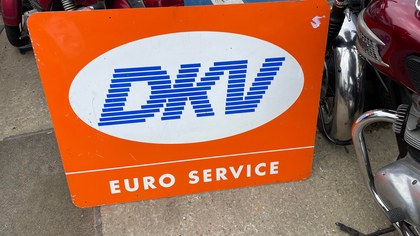 DKV Euro service mid 70's European petrol alloy sign £100