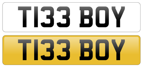 T133 BOY - Private Number Plate  For Sale