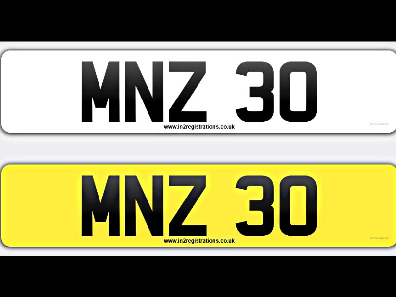 MNZ 30 Dateless Registration Plate