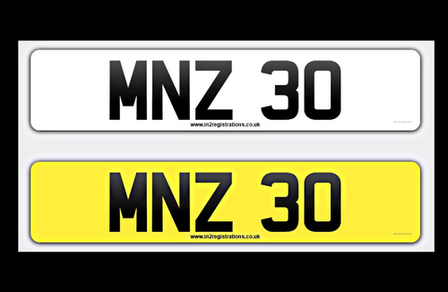 MNZ 30 Dateless Registration Plate SOLD