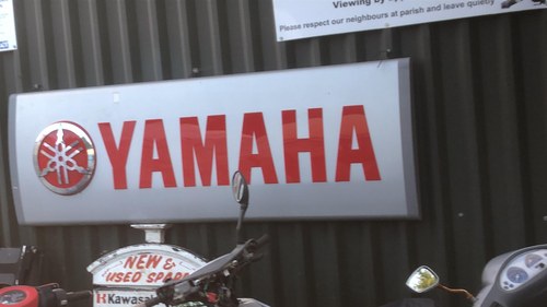 Large external luminating Yamaha dealer sign, £250. SOLD