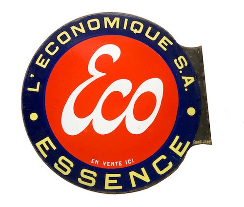 Lot 327 - An 'Eco - L'Economique Essence' enamel sign Zu verkaufen durch Auktion
